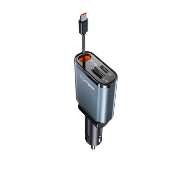 Chargeur-Voiture-Retractable